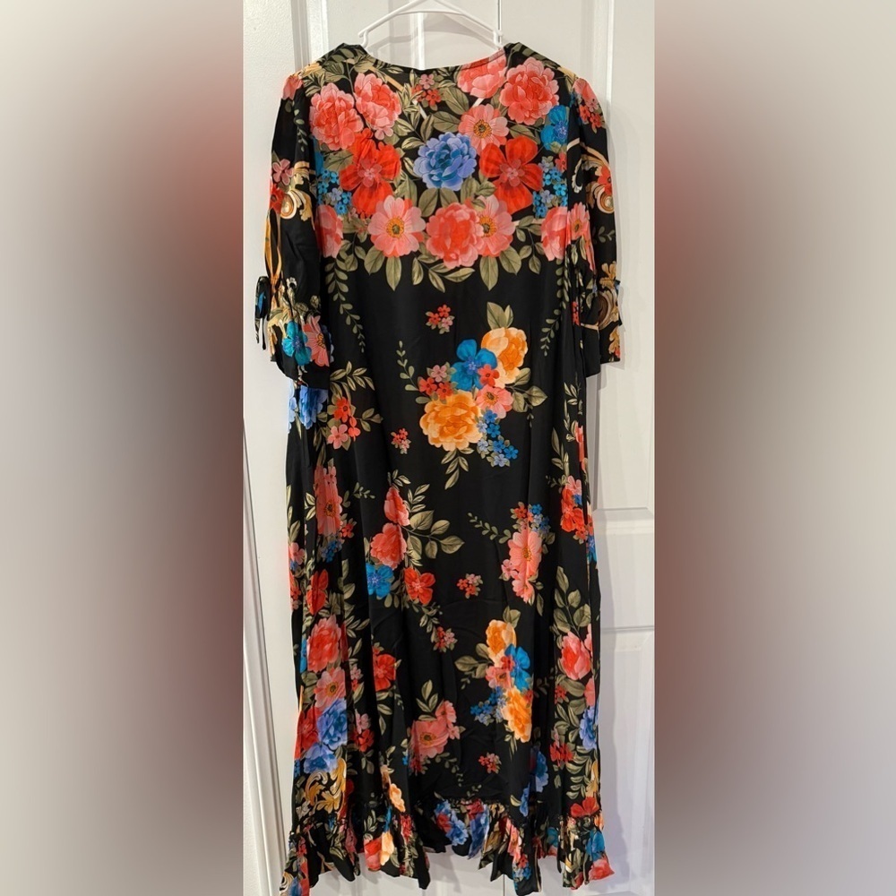 Johnny Was Royal Long Ruffle Kimono Size XS NWT - Picture 7 of 10